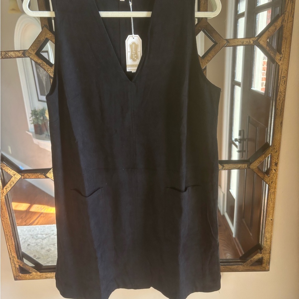 Mud Pie Black V-Neck Dress